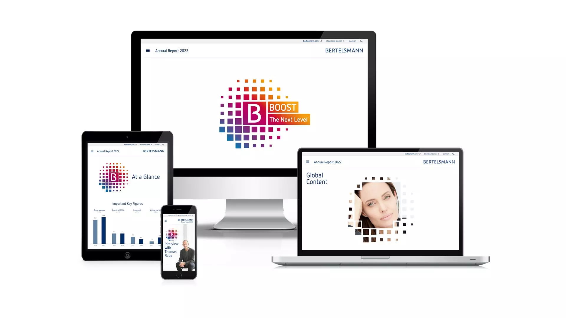 The Annual Report 2022 on multiple devices