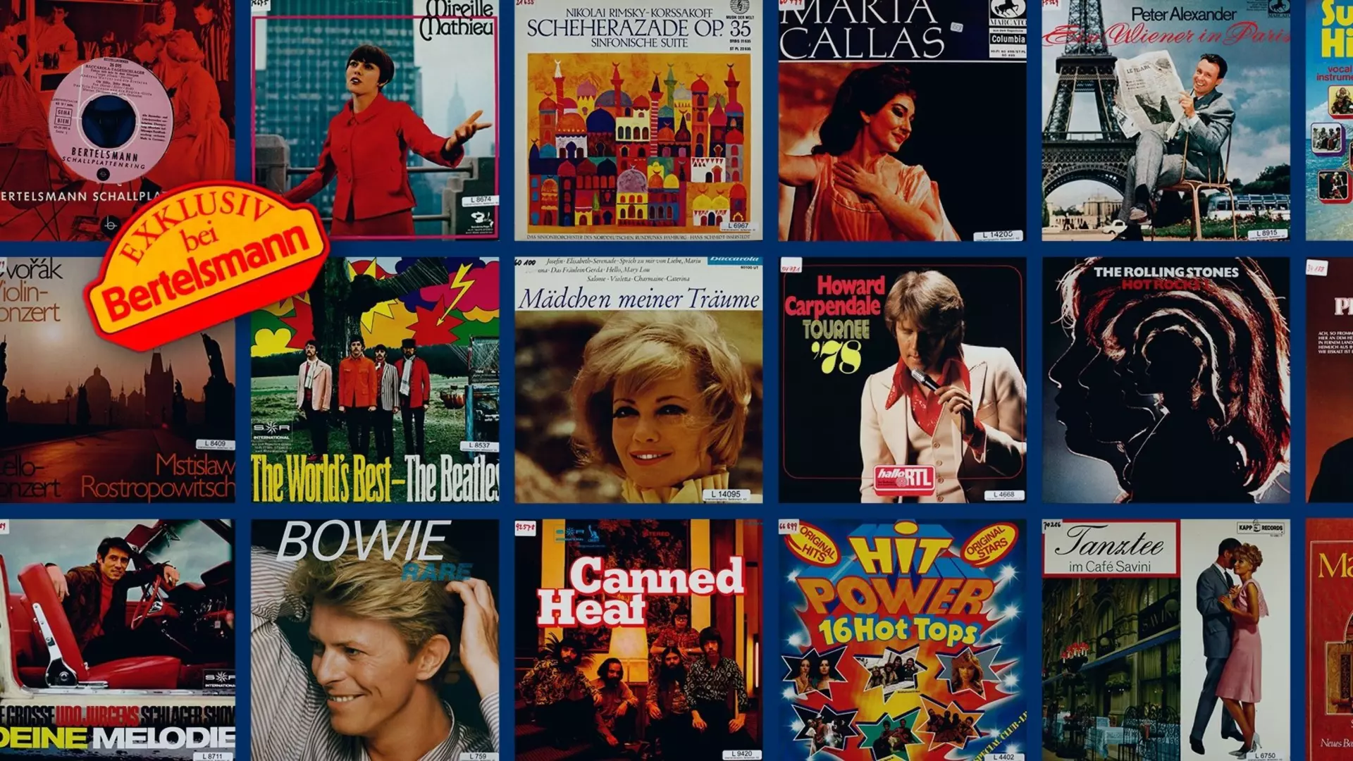 Collage of vinyl record covers