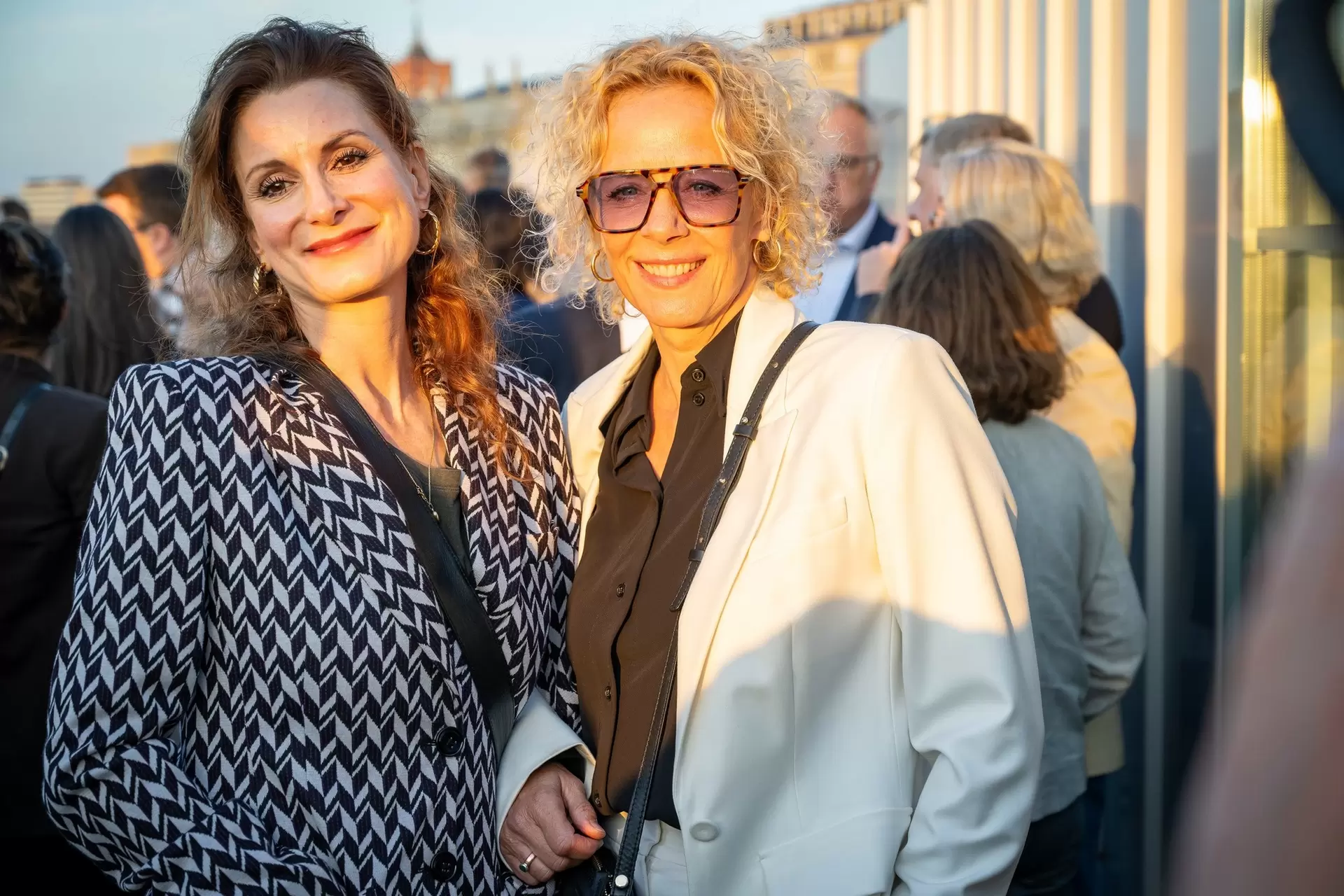 Actresses Katja Riemann and Nadine Schori at the reception for the 2026 UFA Film Nights