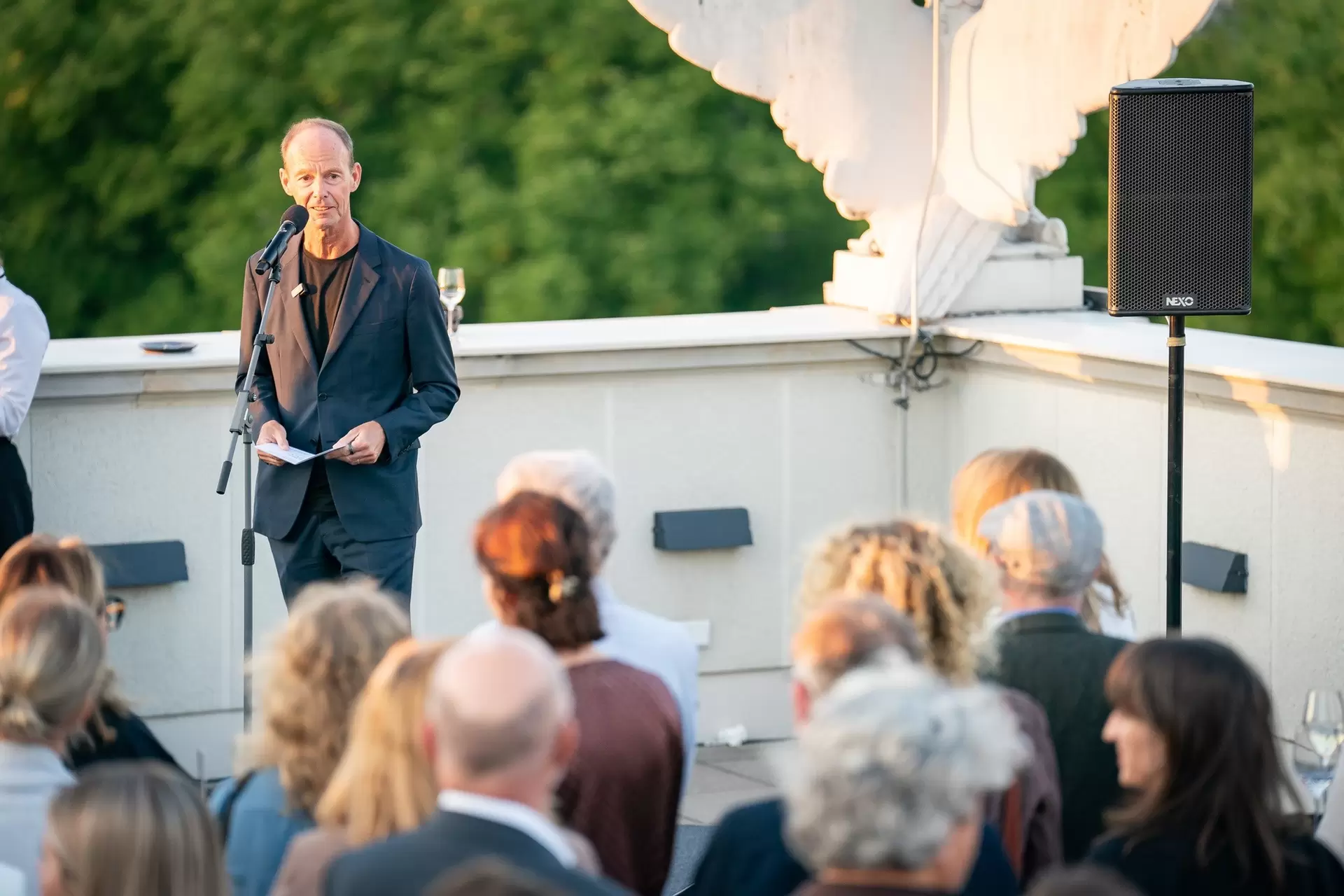 Thomas Rabe at the UFA Film Nights 2026 reception on the roof terrace of the Bertelsmann representative office Unter den Linden 1