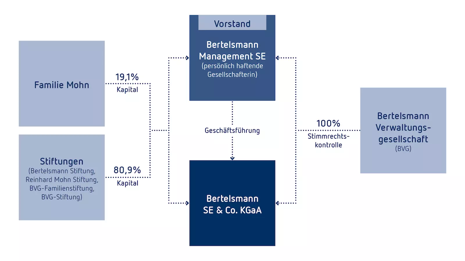 Schaubild der Aktionärsstruktur