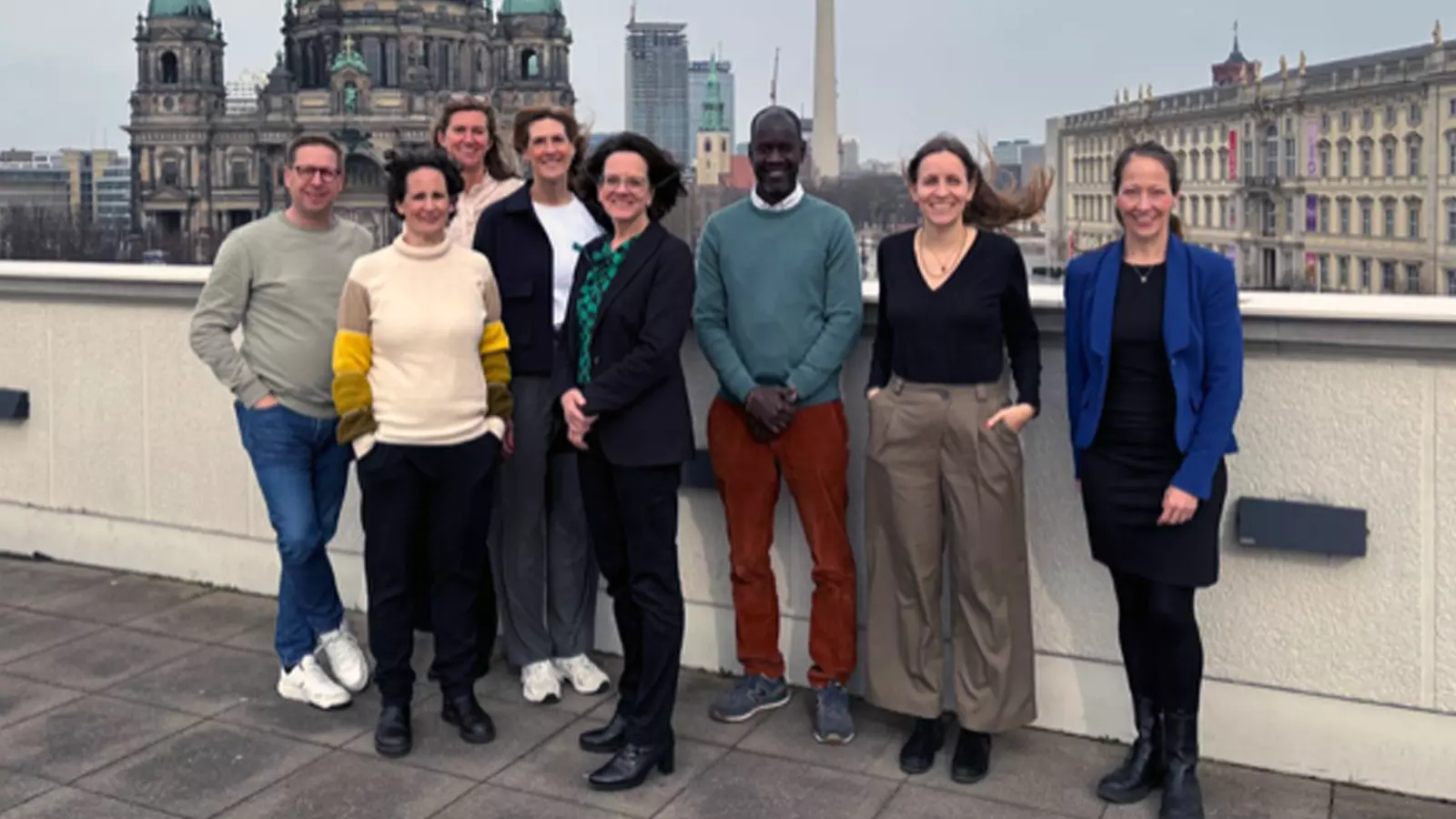 A group of people on a rooftop