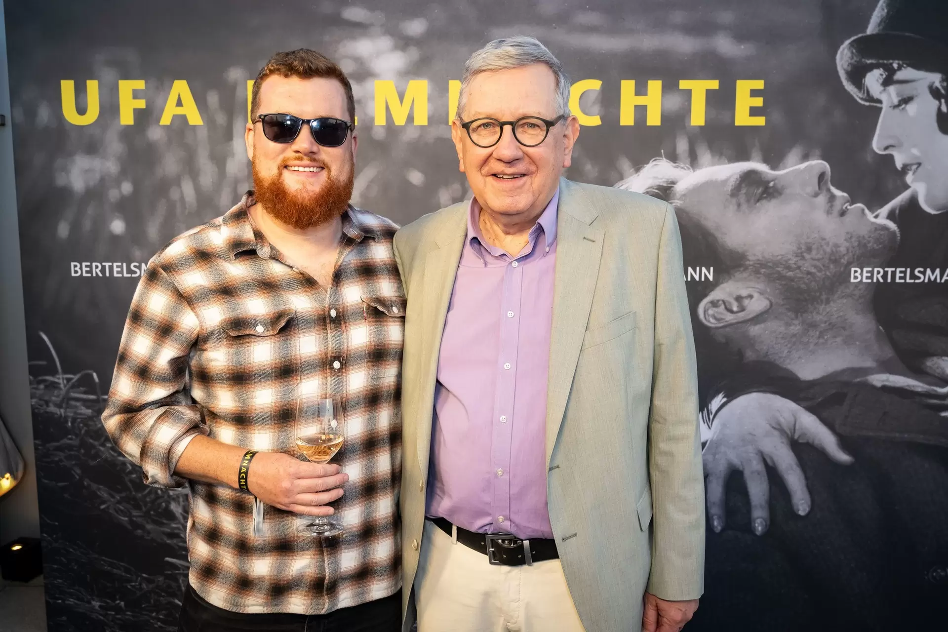 Conductor George Morton and Friedemann Beyer, curator of the UFA Film Nights