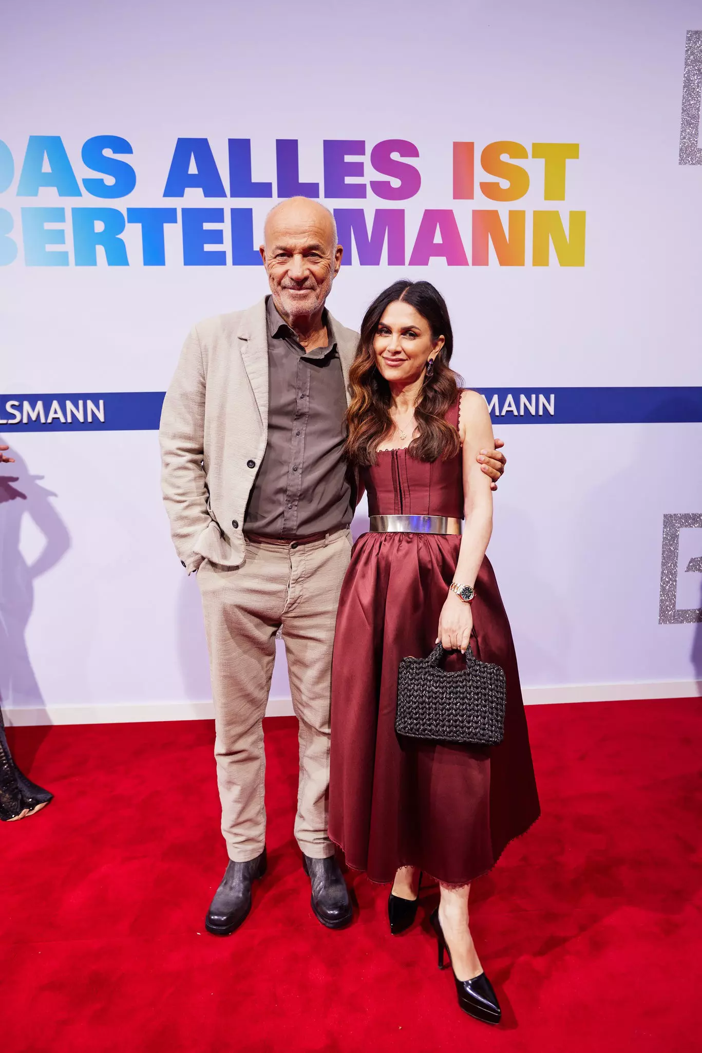 Heiner und Viktoria Lauterbach auf dem roten Teppich der Bertelsmann Party 2025.
