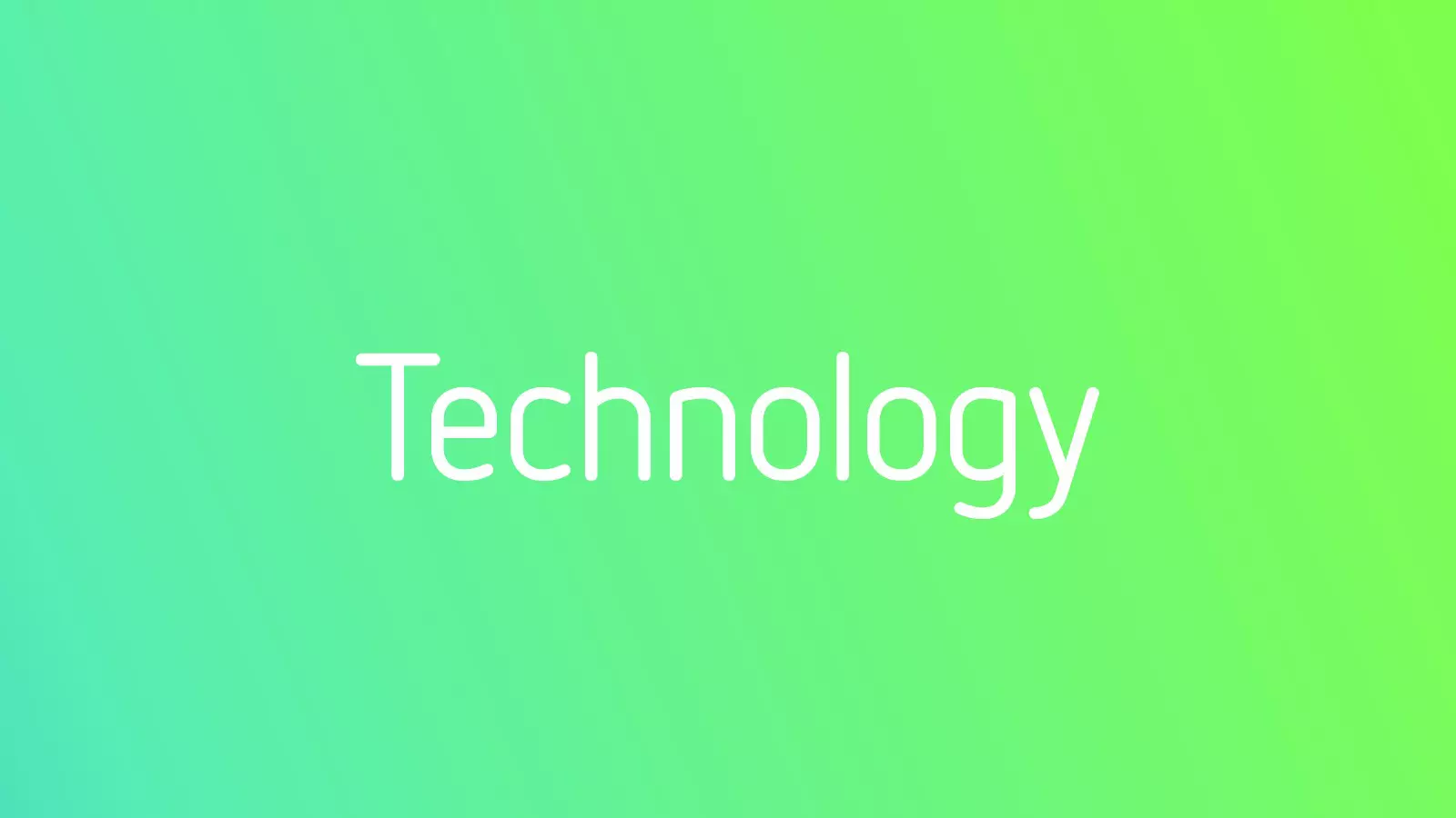 Technology on green gradient