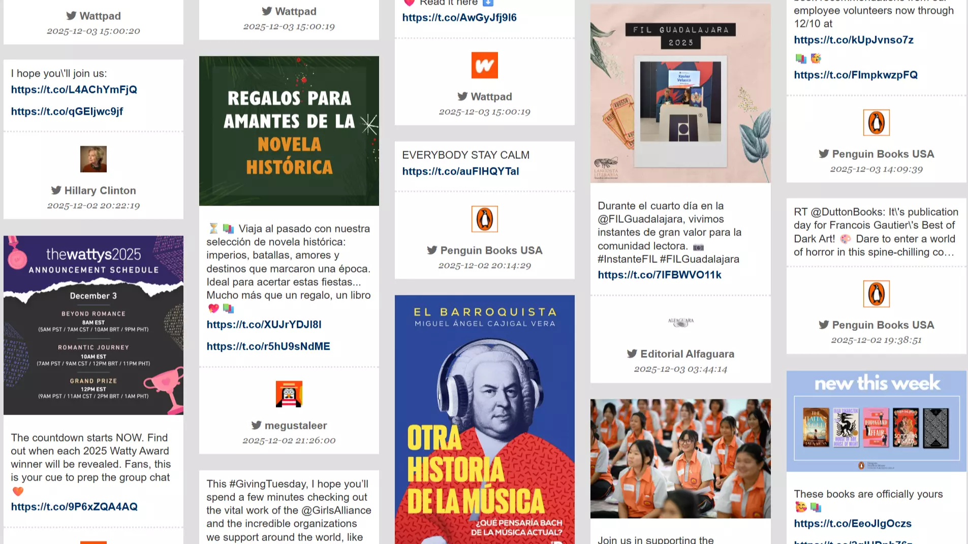 Collage von Social Media Einträgen 