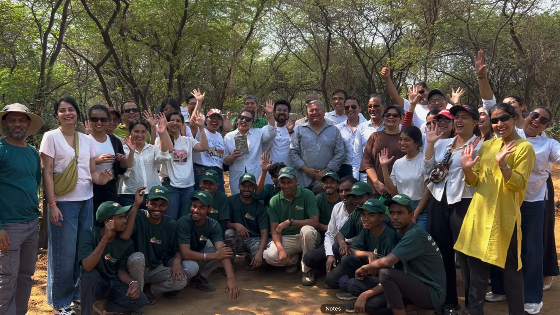 A group of Indian people helping out on Environment Day.