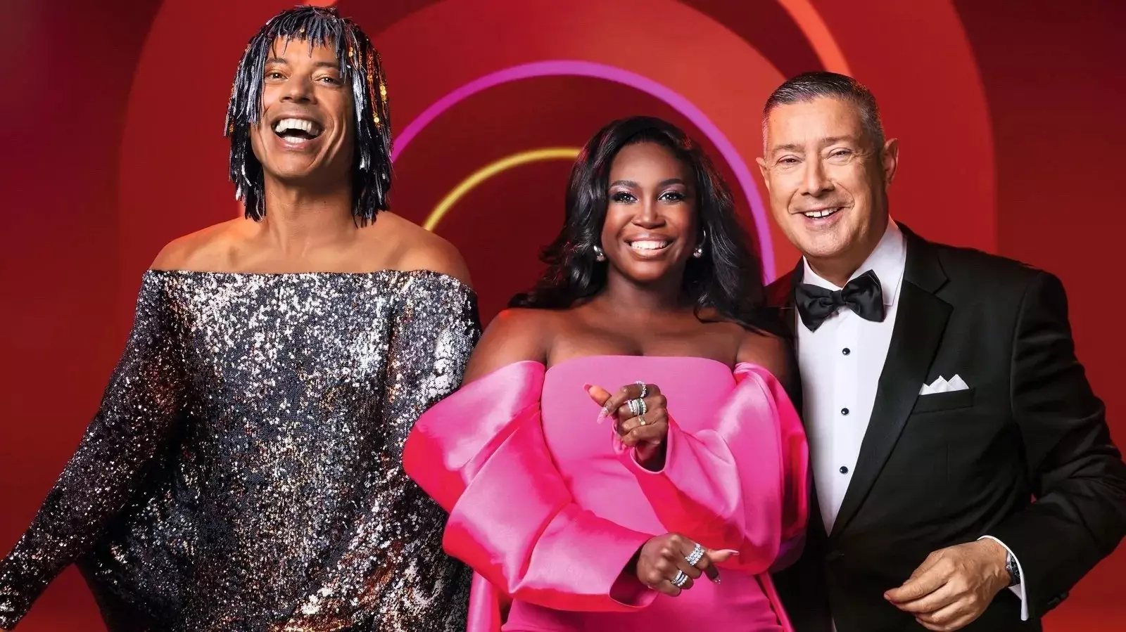 Group photo of Jorge González (left), Motsi Mabuse, and Joachim Llambi – of the "Let's Dance" jury.