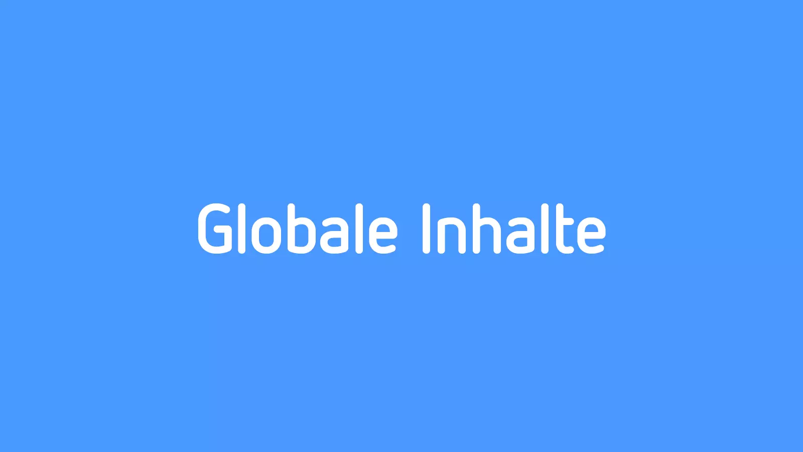 Globale Inhalte auf blauem Hintergrund