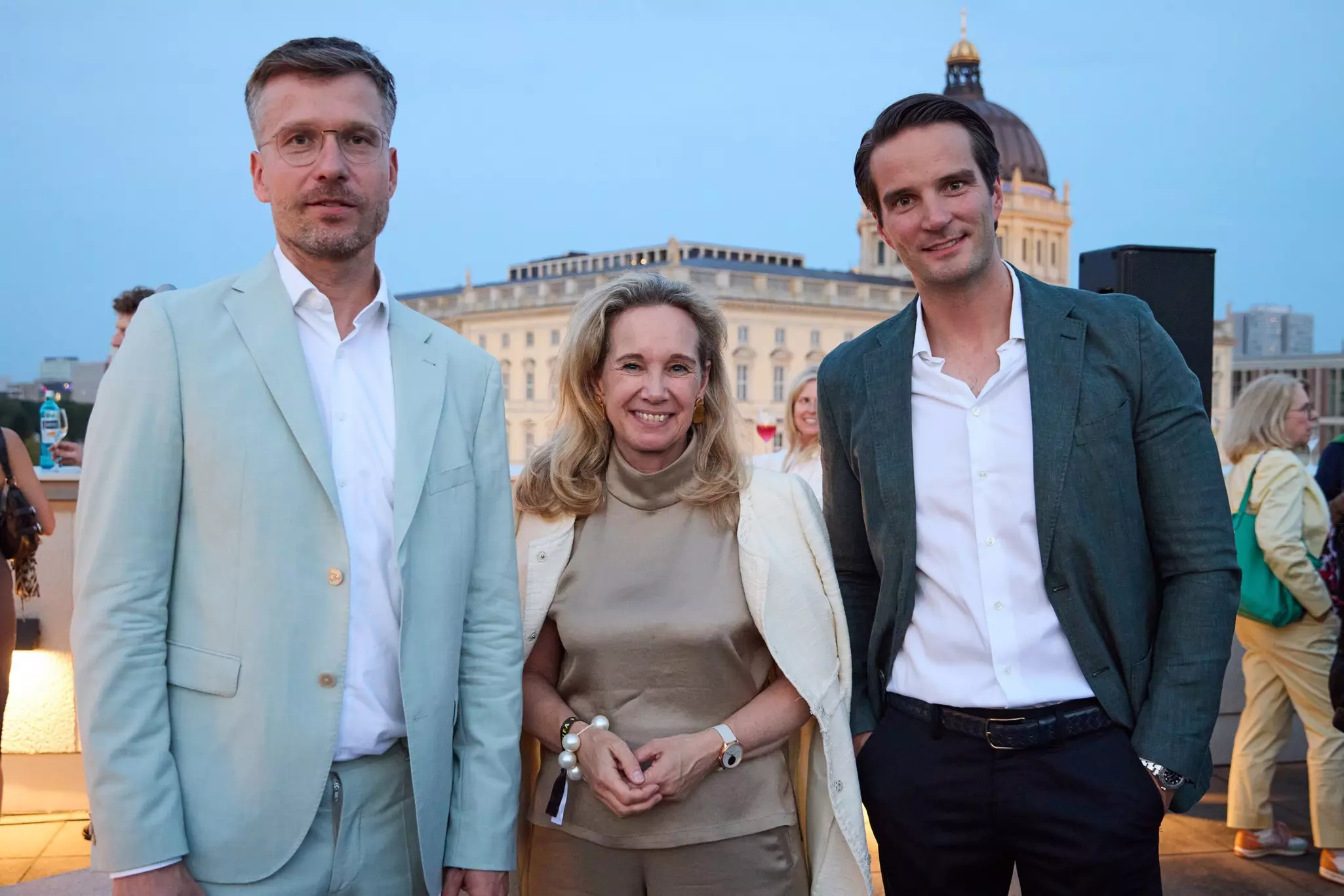 Gero Dimter, Stiftung Preußischer Kulturbesitz, Berlins Kultursenatorin Sarah Wedl-Wilson und Thomas Coesfeld, BMG-CEO und Bertelsmann-Vorstandsmitglied