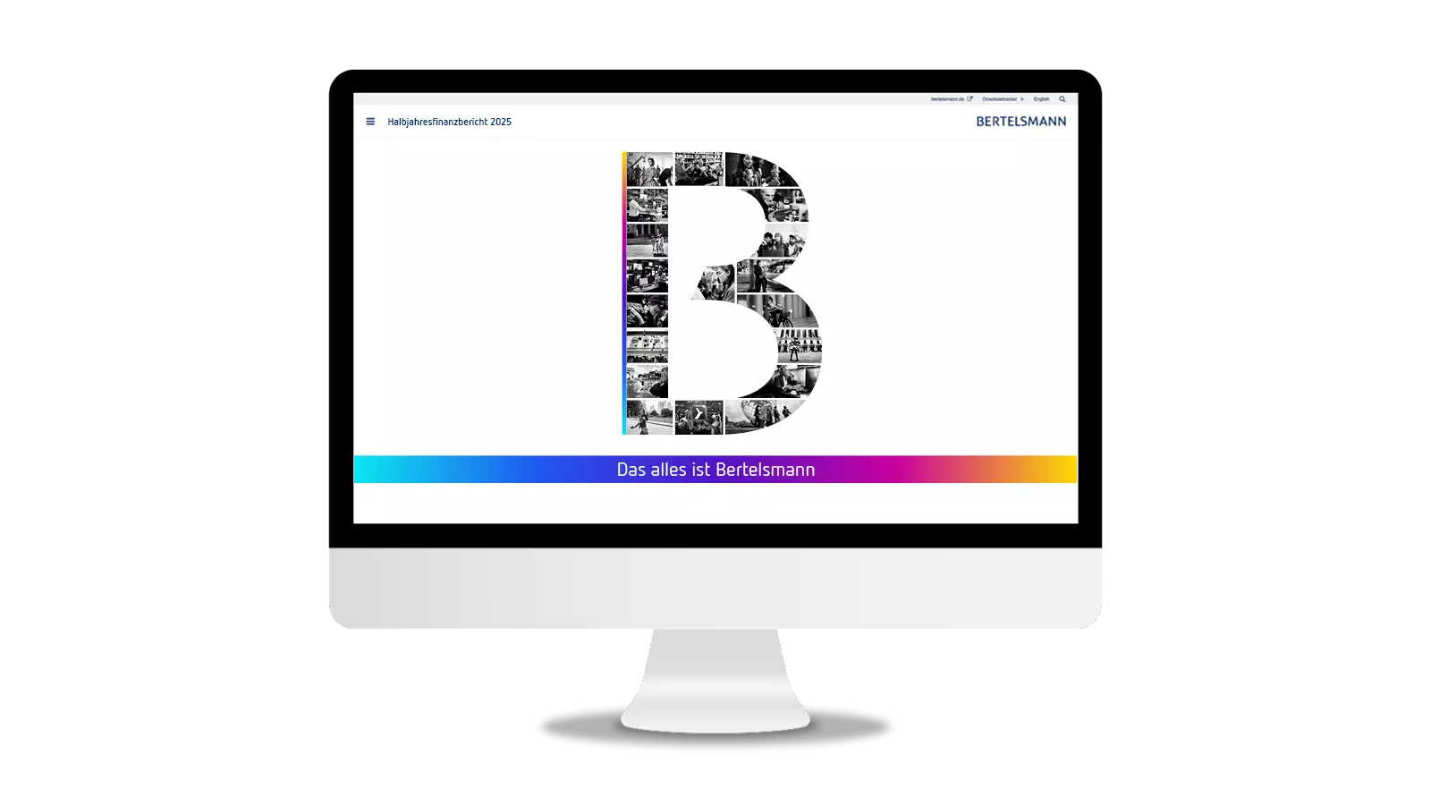 Monitor showing the Interim Report