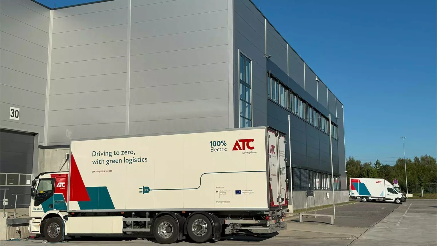 Truck in front of Arvato logistics center