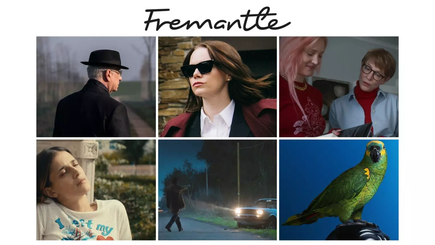 Collage of film stills from ‘La Grazia', ‘Bugonia‘, ‘Father Mother Sister Brother‘, ‘The Kidnapping of Arabella‘, ‘Il Mostro‘ (The Monster of Venice) and ‘Portobello‘