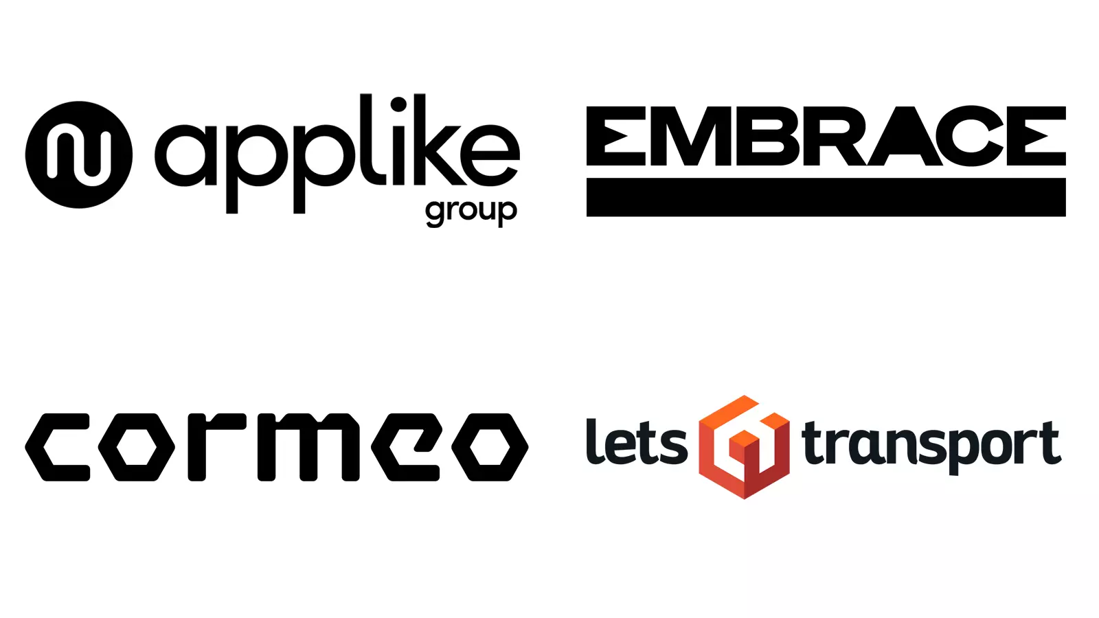 Next Logos - Applike, Embrace, cormeo and Lets Transport