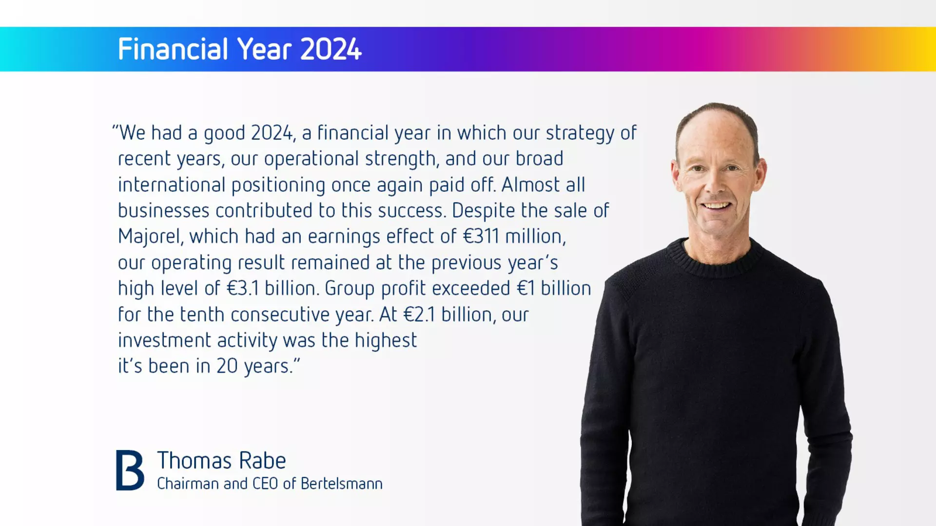 Statement Thomas Rabe