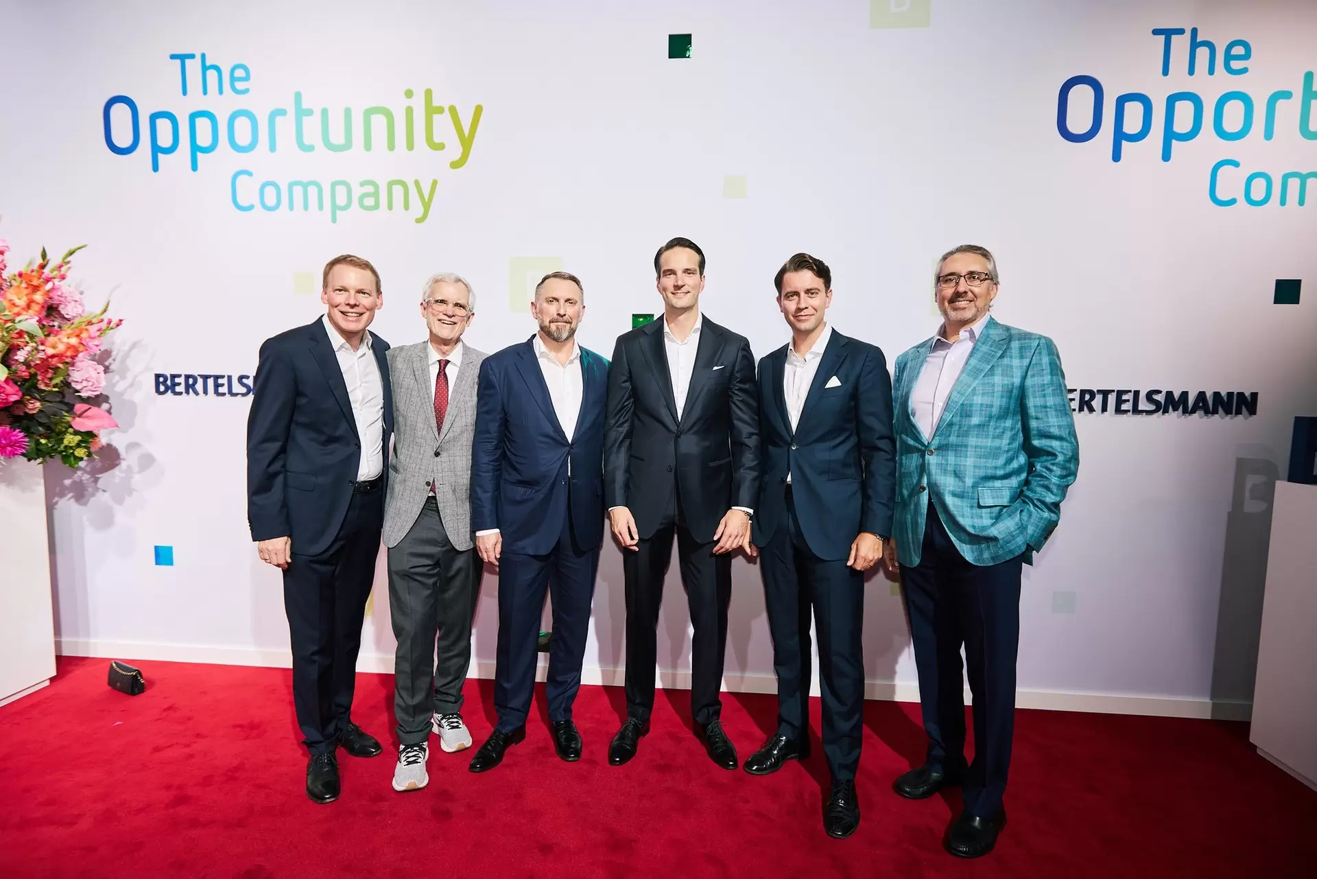 Rolf Hellermann, Steve Smith, Alex Thomson, Thomas Coesfeld, Johannes von Schwarzkopf and Jon Rotolo at the Bertelsmann Party 2026