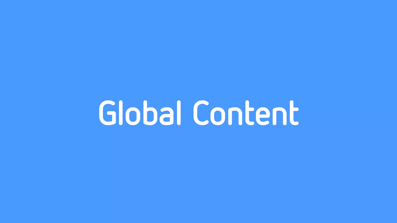 Global Conten on blue background