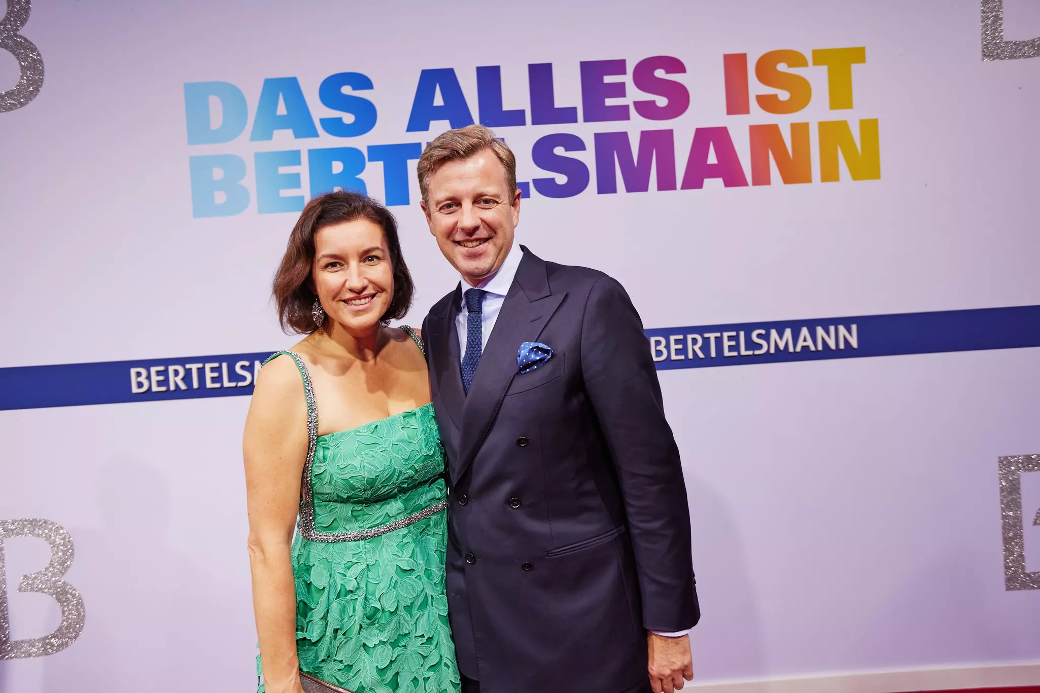 Dorothee Bär und Oliver Bär auf dem roten Teppich der Bertelsmann Party 2025.