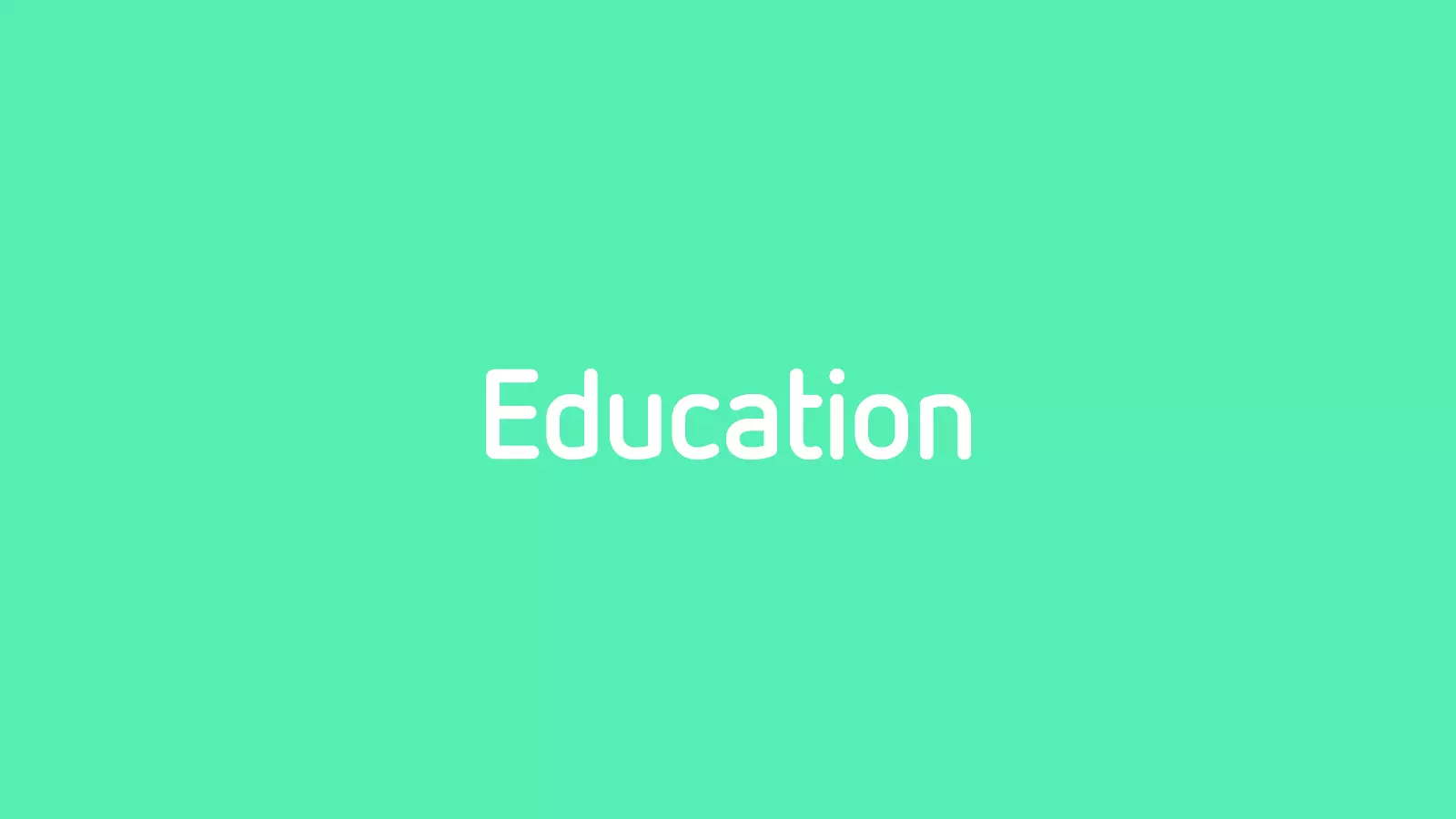 Education on green background