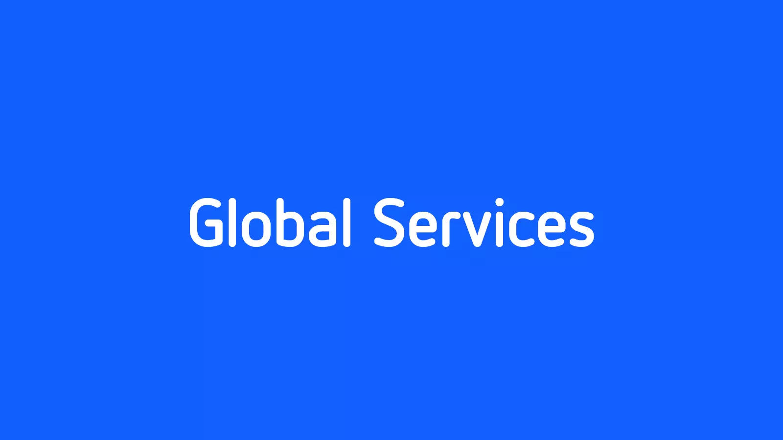 Global Services on blue background
