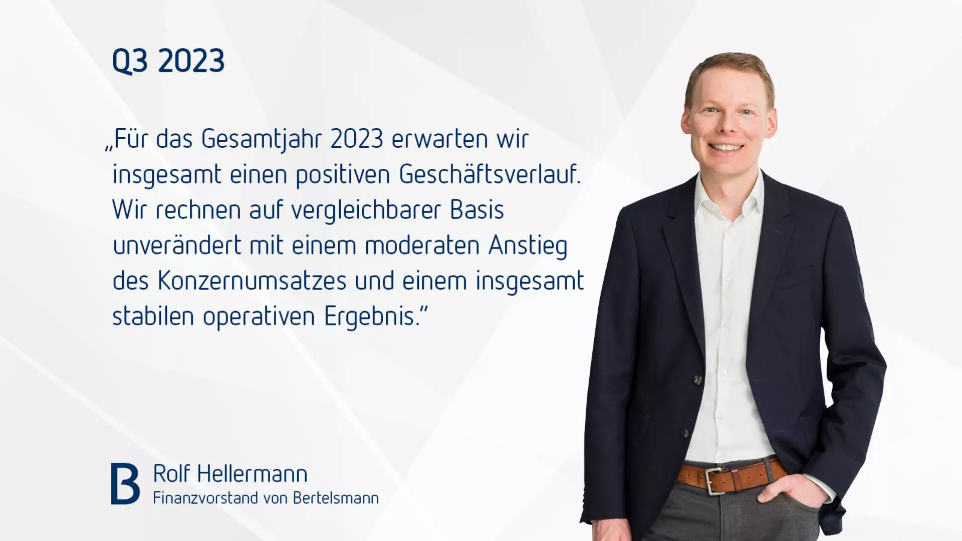 Statement von Rolf Hellermann zum dritten Quartal 2023