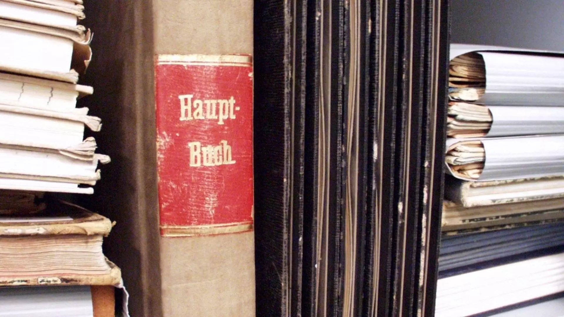 Filing cabinet with books and documents