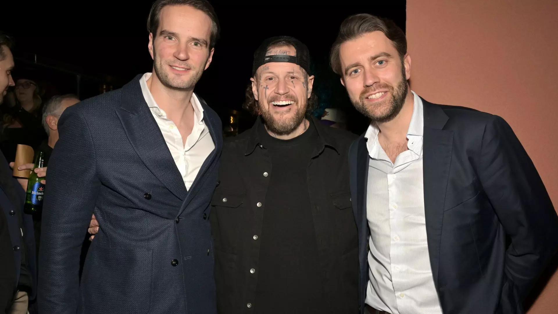 Group shot of Thomas Coesfeld, Jelly Roll and Johannes von Schwarzkopf