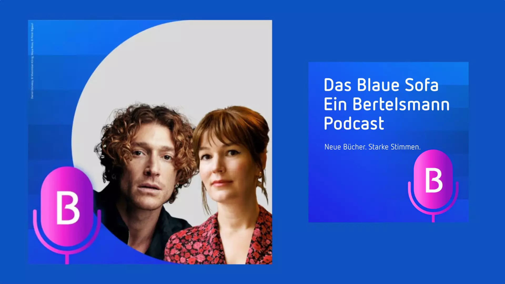 Collage of authors and the Blue Sofa Logo