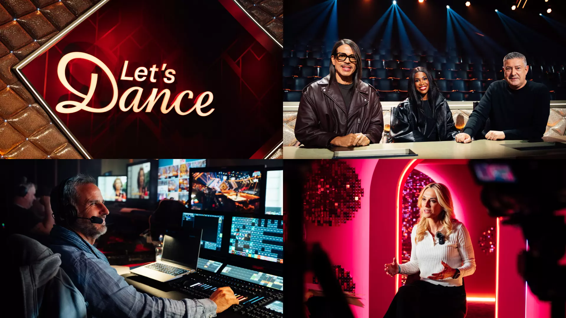 Collage verschiedener Behind-the-Scenes Aufnahmen der aktuellen Let's-Dance Staffel