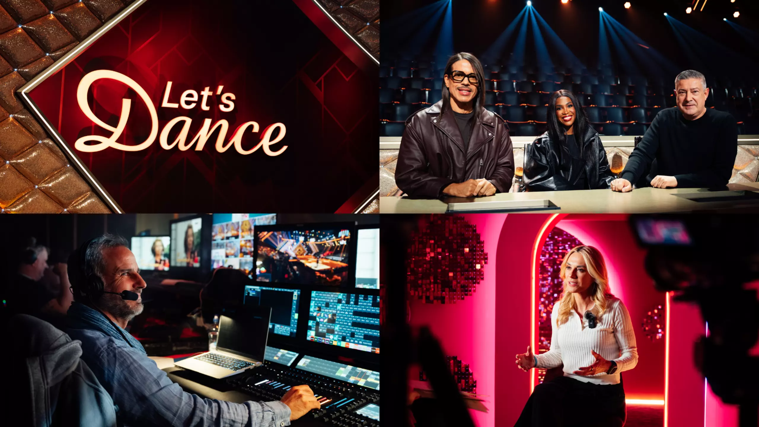 Collage verschiedener Behind-the-Scenes Aufnahmen der aktuellen Let's-Dance Staffel