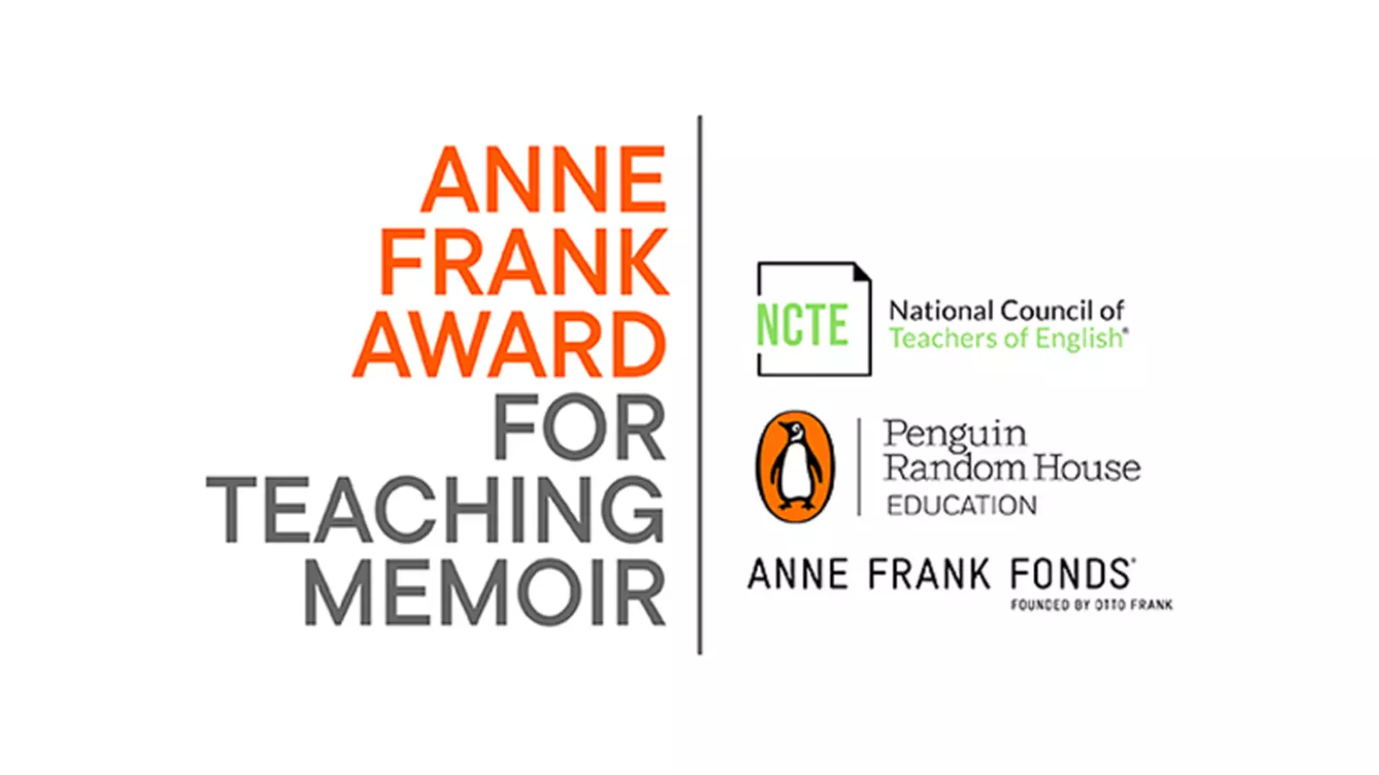 Logo Anne Frank Award for Teaching Memoir