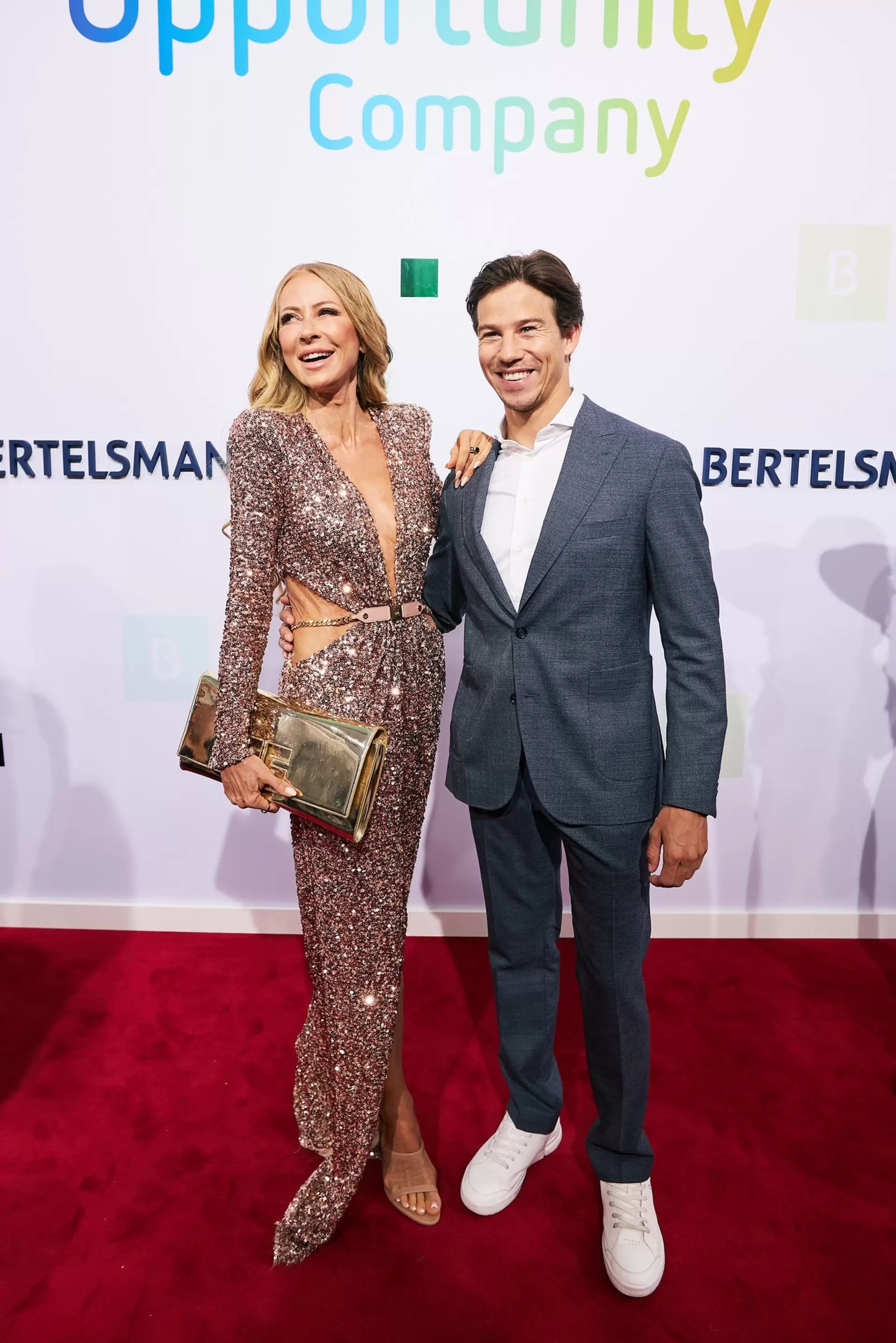 Jenny Elvers and Joel Mattli at the Bertelsmann Party 2026