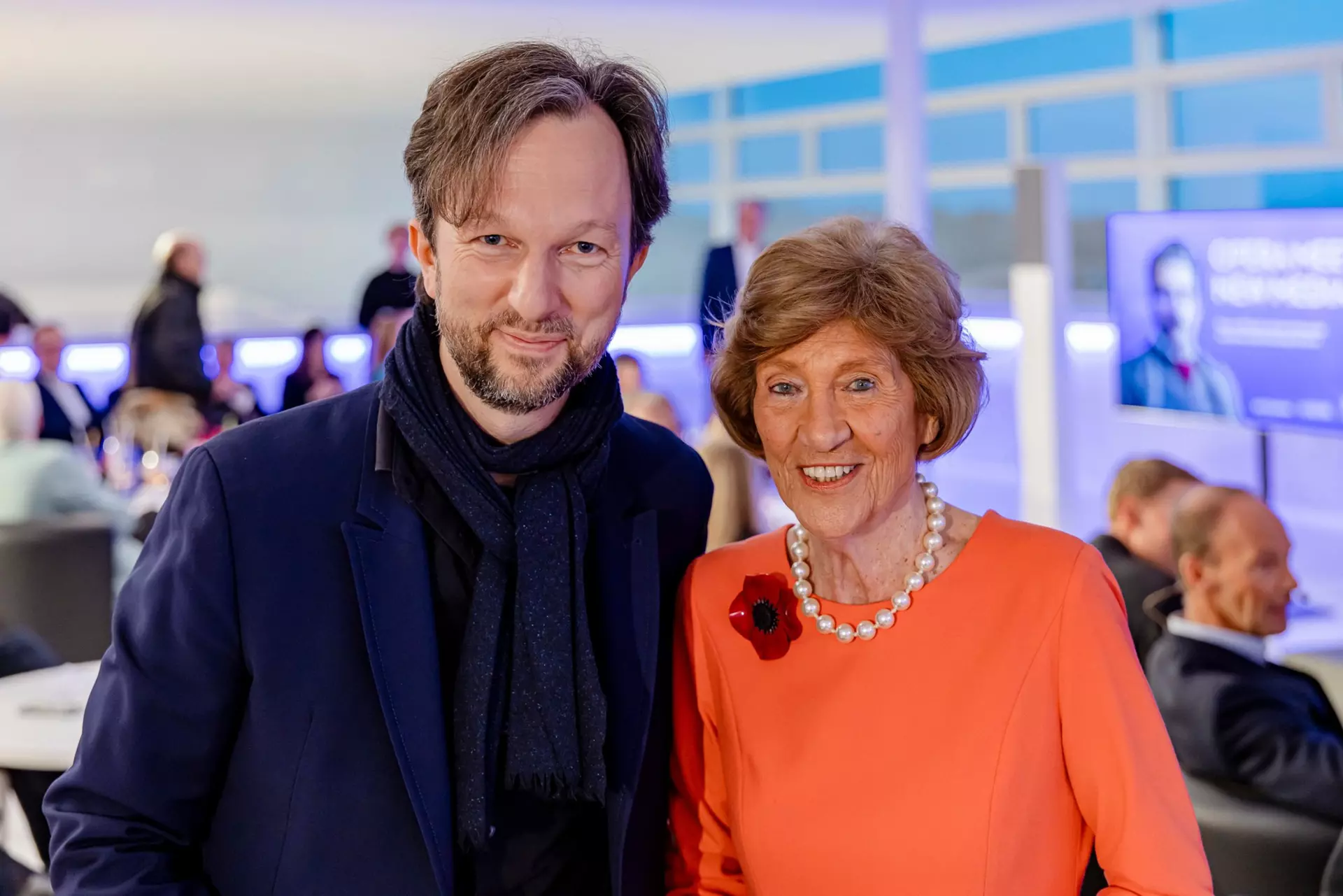 Christian Schäfer and Karin Miele at the opening ceremony of the Puccini exhibition at Theater Gütersloh