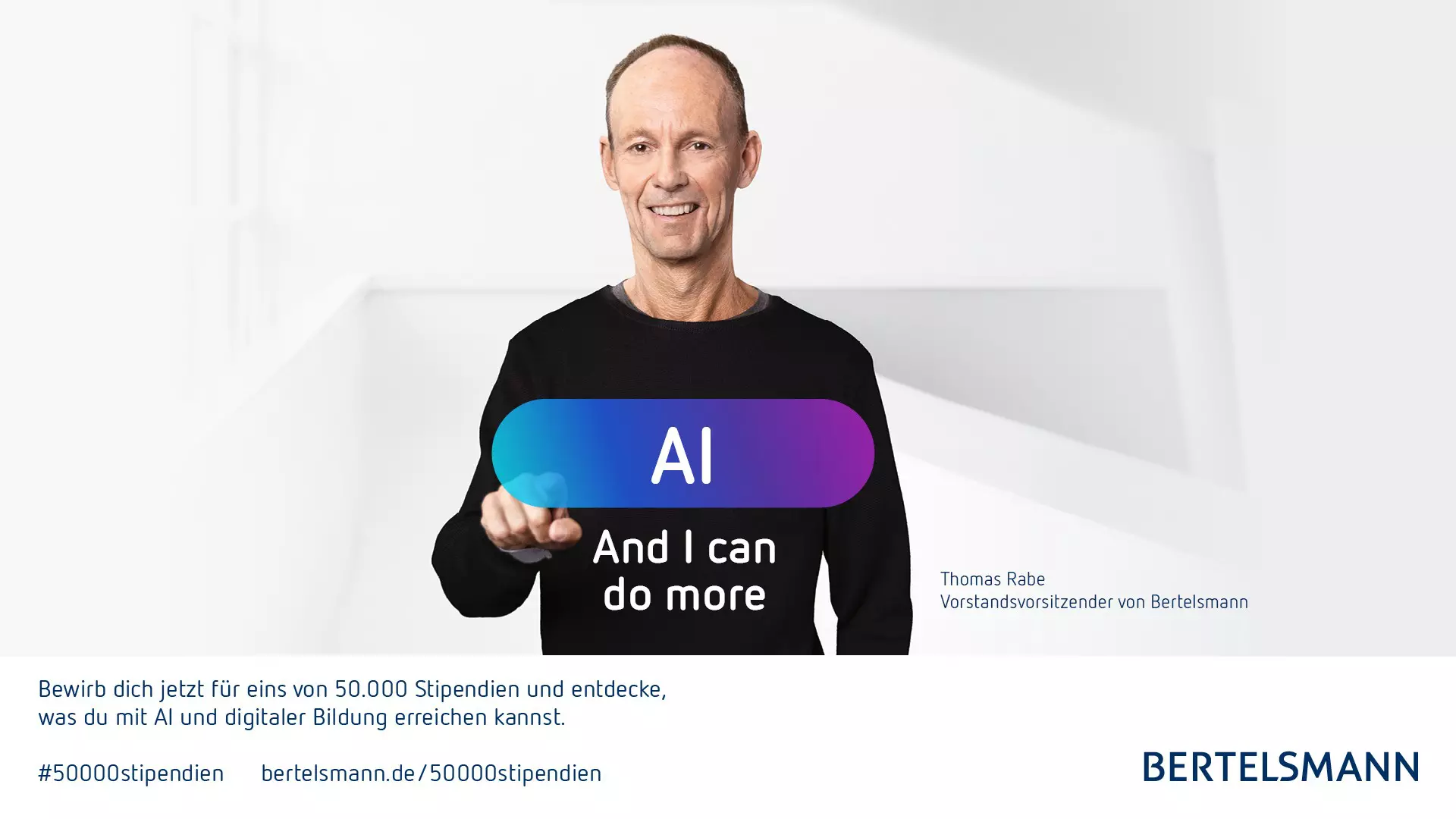 Thomas Rabe im Key Visual der Kampagne