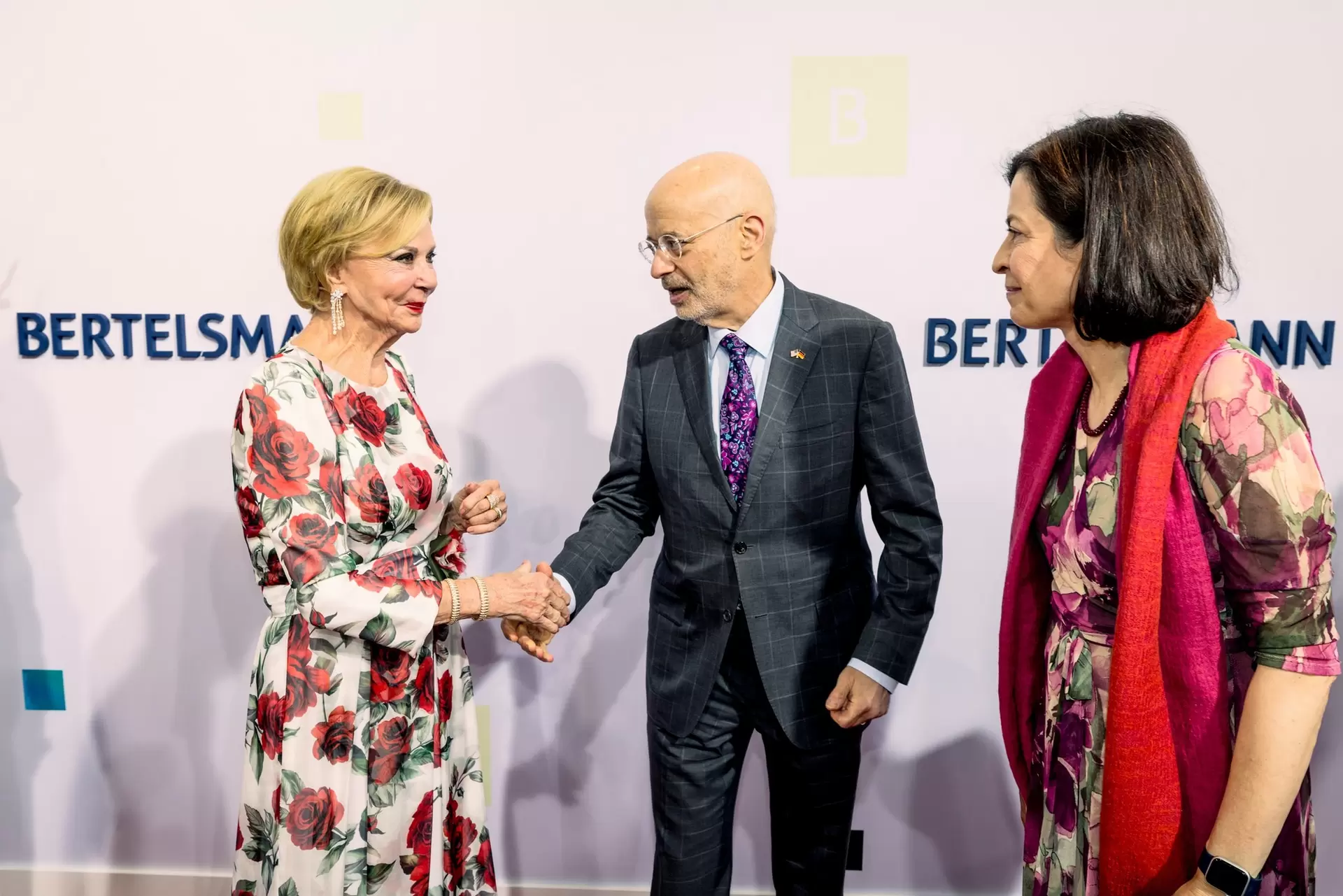 Liz Mohn, Alan Meltzer and Anna Meltzer at the Bertelsmann Party
