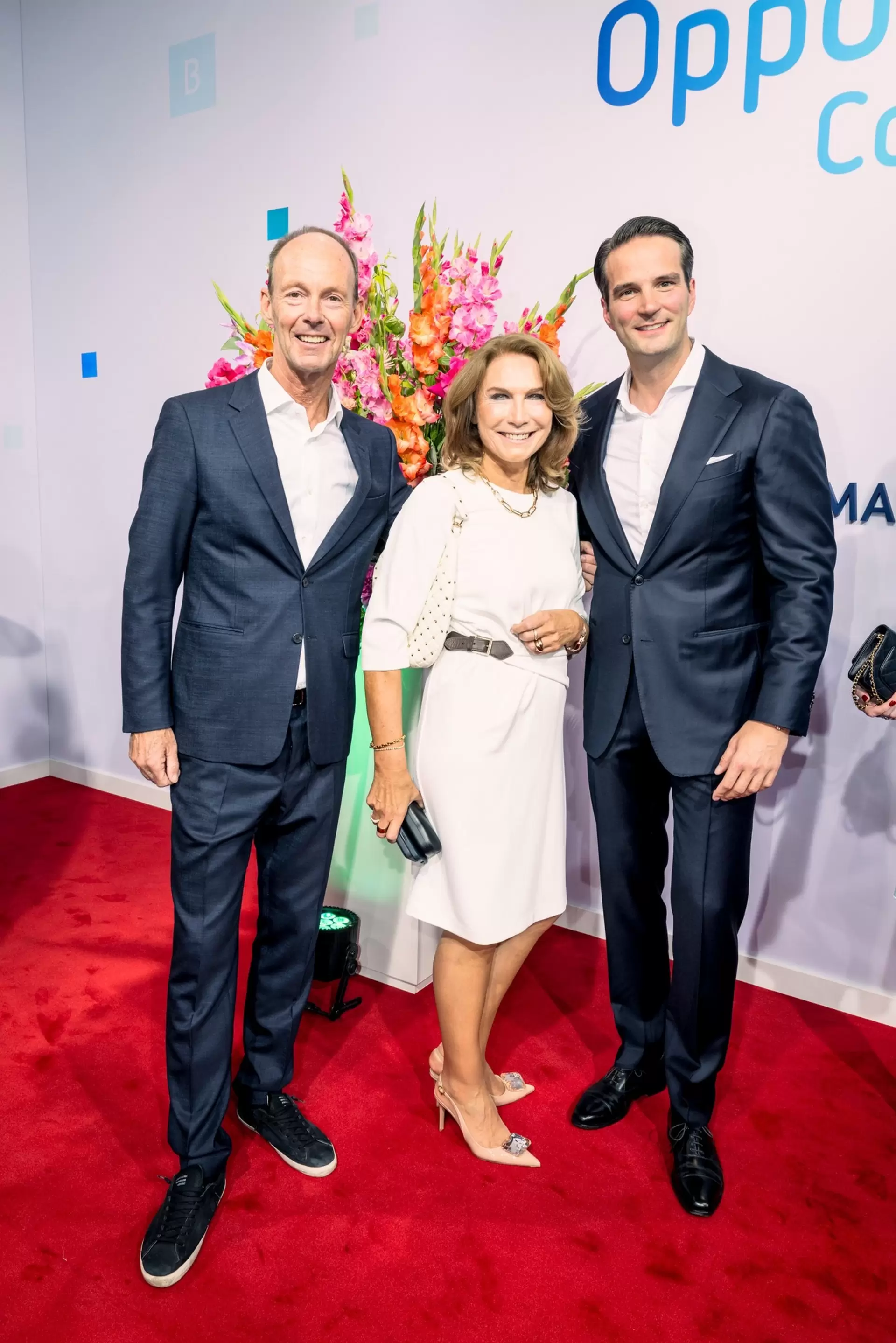 Thomas Rabe, Karin Schlautmann and Thomas Coesfeld at the Bertelsmann Party