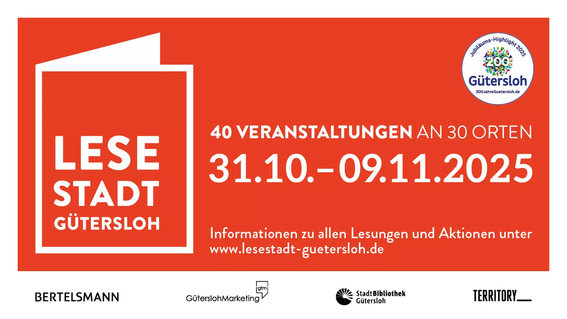 Poster der Lesestadt-Gütersloh