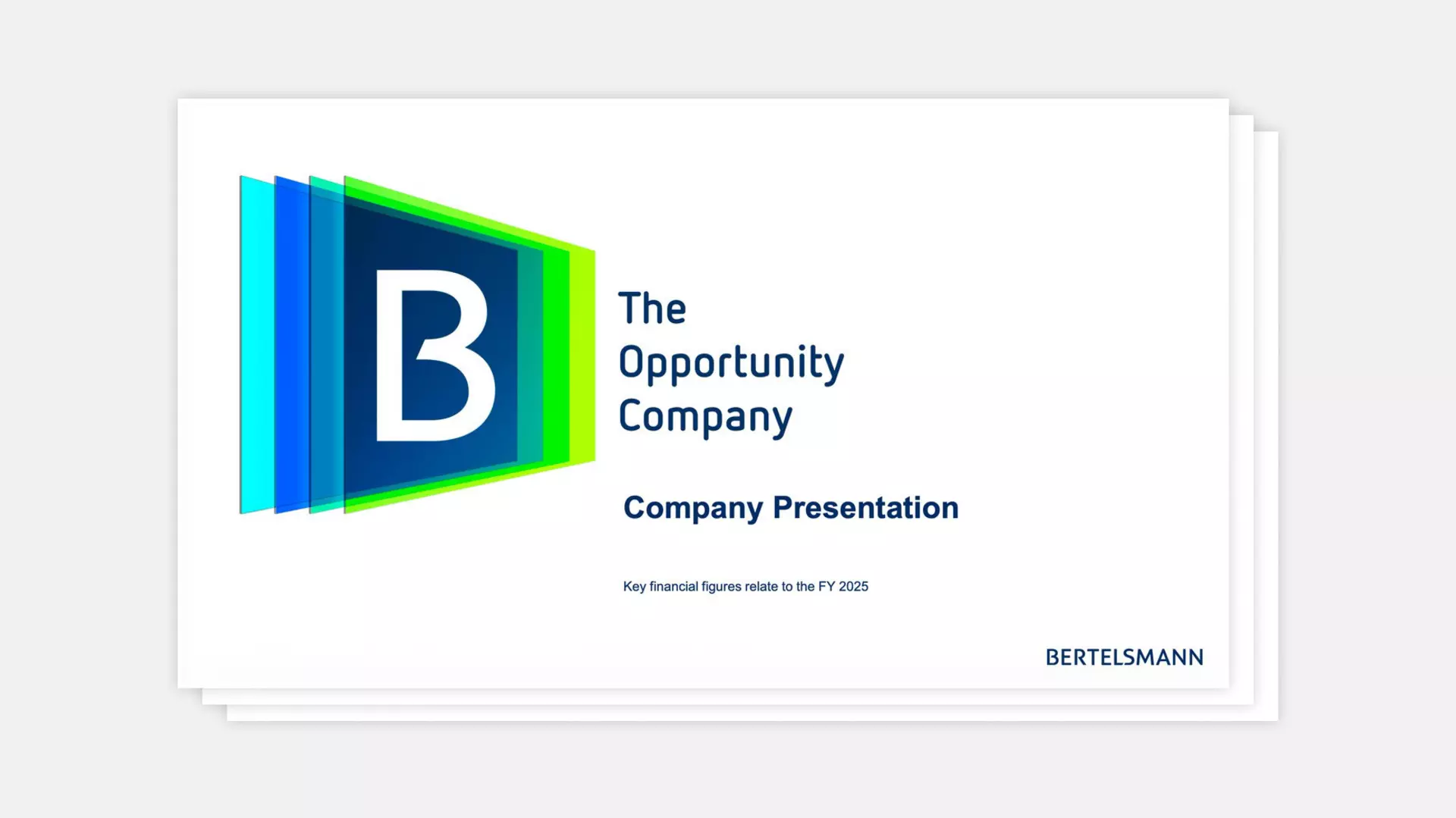 Cover of the Company Presentation