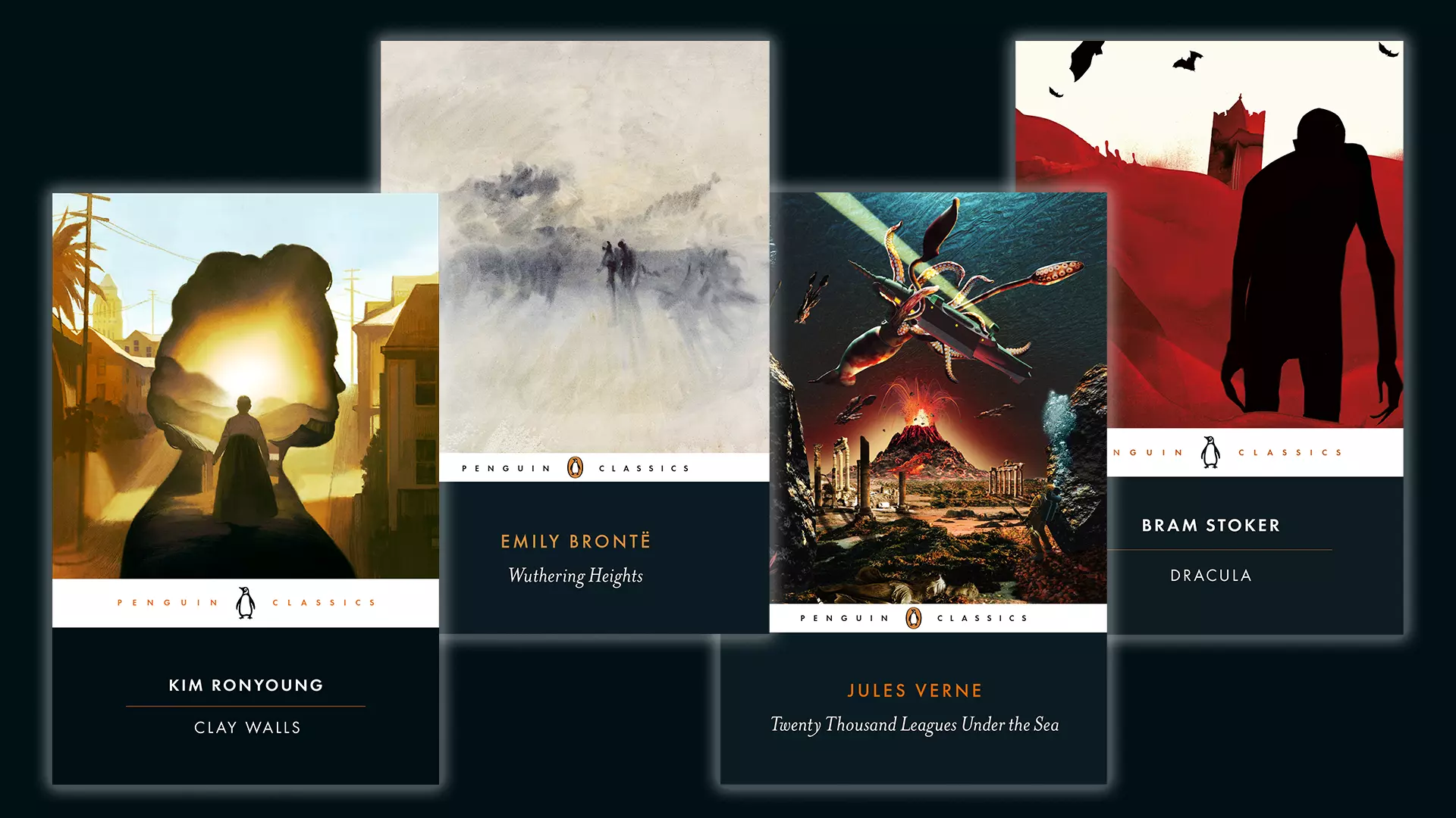 Covers of the English editions of the Penguin Classics in the “Black Spine” design